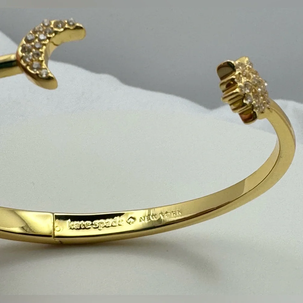 Kate Spade Stargaze Open Hinged Bracelet NWT with Dust Bag Moon & Star w/Dustbag